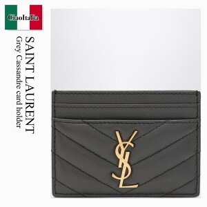 yʌE݌ɌEҏIz T[ / Saint Laurent Grey Cassandre Card Holder / 423291 AAA44 / 423291 AAA44 1997 / 423291AAA441997 / J[hP[XEh