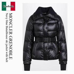 yʌE݌ɌEҏIz N[ / Moncler Grenoble Navy Blue Bataillouse Ski Jacket With Belt / 1A000 781 / 1A000 29597ZD 781 / 1A00029597ZD781 / _EWPbgER[g
