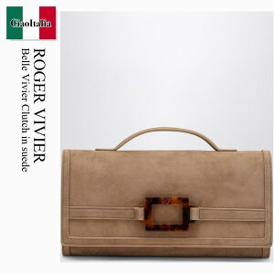 �y���ʌ���E�݌Ɍ���E�����ҏ����I�z ���W�F�E���B���B�G / ���΂� / �J�o�� / Roger Vivier Belle Vivier Clutch In Suede / RBWAORC0200UMG / RBWAORC0200UMG S812 / RBWAORC0200UMGS812 / �N���b�`�o�b�O