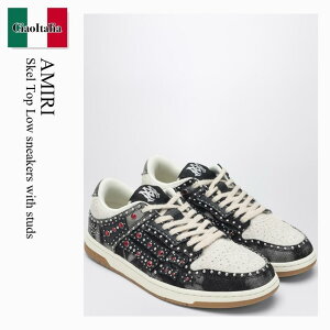 �y���ʌ���E�݌Ɍ���E�����ҏ����I�z �A�~�� / Amiri Skel Top Low Sneakers With Studs / AMSNSN1002CO / AMSNSN1002CO 001 / AMSNSN1002CO001 / �X�j�[�J�[