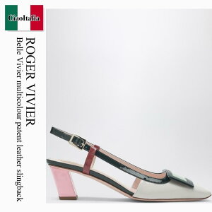 �y���ʌ���E�݌Ɍ���E�����ҏ����I�z ���W�F�E���B���B�G / Roger Vivier Belle Vivier Multicolour Patent Leather Slingba / RVW00625601D1P / RVW00625601D1P SQ17 / RVW00625601D1PSQ17 / �p���v�X