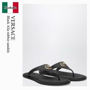 �y���ʌ���E�݌Ɍ���E�����ҏ����I�z ���F���T�[�`�F / Versace Black Alia Rubber Sandals / 1016248 / 1016248 1B00V / 10162481B00V / �T���_���E�~���[��