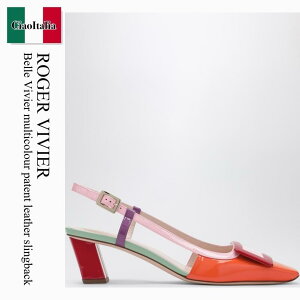 �y���ʌ���E�݌Ɍ���E�����ҏ����I�z ���W�F�E���B���B�G / Roger Vivier Belle Vivier Multicolour Patent Leather Slingba / RVW00625601D1P / RVW00625601D1P 1V94 / RVW00625601D1P1V94 / �p���v�X