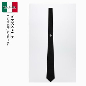 �y���ʌ���E�݌Ɍ���E�����ҏ����I�z ���F���T�[�`�F / Versace Black Silk Jacquard Tie / 1007310 / 1007310 2B020 / 10073102B020 / �l�N�^�C