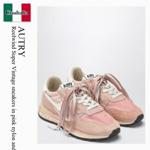 �y���ʌ���E�݌Ɍ���E�����ҏ����I�z �I�[�g���[ / Autry Reelwind Super Vintage Sneakers In Pink Nylon And Sued / WVLWYS02 / WVLWYS02 YS02 / WVLWYS02YS02 / �X�j�[�J�[