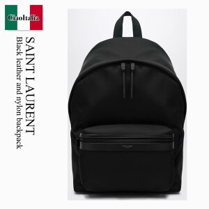 �y���ʌ���E�݌Ɍ���E�����ҏ����I�z �T�����[���� / ���΂� / �J�o�� / Saint Laurent Black Leather And Nylon Backpack / 534967 FAEYY / 534967 FAEYY 1000 / 534967FAEYY1000 / �o�b�N�p�b�N�E�����b�N
