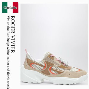 �y���ʌ���E�݌Ɍ���E�����ҏ����I�z ���W�F�E���B���B�G / Roger Vivier Viv On The Run Beige White Leather And Fabric S / RVW75640890UZJ / RVW75640890UZJ 7E16 / RVW75640890UZJ7E16 / �X�j�[�J�[