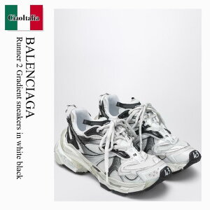�y���ʌ���E�݌Ɍ���E�����ҏ����I�z �o�����V�A�K / Balenciaga Runner 2 Gradient Sneakers In White Black / 779066 WRN2G / 779066 WRN2G 9010 / 779066WRN2G9010 / �X�j�[�J�[