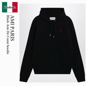 �y���ʌ���E�݌Ɍ���E�����ҏ����I�z �A�~�A���N�T���h���}�e���b�V / Ami Paris Black Ami De Coeur Hoodie / BFUSW235U730 / BFUSW235U730 001 / BFUSW235U730001 / �p�[�J�[�E�t�[�f�B