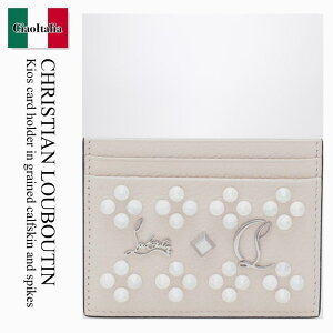 �y���ʌ���E�݌Ɍ���E�����ҏ����I�z �N���X�`�������u�^�� / Christian Louboutin Kios Card Holder In Grained Calfskin And / 3175225 / 3175225 F609 / 3175225F609 / �J�[�h�P�[�X�E���h����