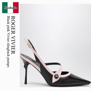 �y���ʌ���E�݌Ɍ���E�����ҏ����I�z ���W�F�E���B���B�G / Roger Vivier Black Pink Vivier Slingback Pumps / RVW80744450JPE / RVW80744450JPE 1AA6 / RVW80744450JPE1AA6 / �T���_���E�~���[��