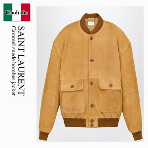 �y���ʌ���E�݌Ɍ���E�����ҏ����I�z �T�����[���� / Saint Laurent Caramel Suede Bomber Jacket / 855113 YCUN2 / 855113 YCUN2 2510 / 855113YCUN22510 / �u���]��