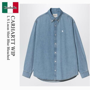 �y���ʌ���E�݌Ɍ���E�����ҏ����I�z �J�[�n�[�g / Carhartt Wip L S Lucas Shirt Blue Bleached / I034525 / I034525 0135 / I0345250135 / �V���c