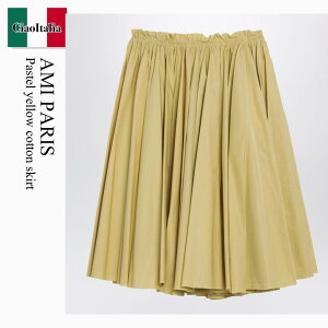 �y���ʌ���E�݌Ɍ���E�����ҏ����I�z �A�~�A���N�T���h���}�e���b�V / Ami Paris Pastel Yellow Cotton Skirt / FSK444CO0063 / FSK444CO0063 A020 / FSK444CO0063A020 / �~�j�X�J�[�g