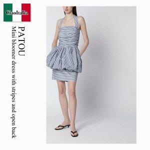 �y���ʌ���E�݌Ɍ���E�����ҏ����I�z �p�g�D / Patou Mini Bloomer Dress With Stripes And Open Back / DR2360249 / DR2360249 5970 / DR23602495970 / �����s�[�X