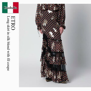 �y���ʌ���E�݌Ɍ���E�����ҏ����I�z �G�g�� / Etro Long Skirt In Silk Blend With Fil Coupe / WRFA0193 99SAA84 / WRFA0193 99SAA84 X0811 / WRFA019399SAA84X0811 / �X�J�[�g