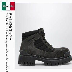 �y���ʌ���E�݌Ɍ���E�����ҏ����I�z �o�����V�A�K / Balenciaga Combat Strike Low Lace-Up Suede Boots Brown Black / 867708 WCB45 / 867708 WCB45 2010 / 867708WCB452010 / �u�[�c