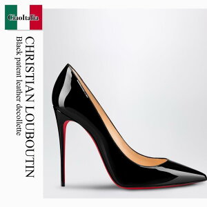 �y���ʌ���E�݌Ɍ���E�����ҏ����I�z �N���X�`�������u�^�� / Christian Louboutin Black Patent Leather Decollette / 3191411 / 3191411 BK01 / 3191411BK01 / �p���v�X
