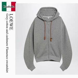�y���ʌ���E�݌Ɍ���E�����ҏ����I�z ���G�x / Loewe Grey Cotton And Cashmere Flamenco Sweatshirt / S359Y25X63 / S359Y25X63 1120 / S359Y25X631120 / �p�[�J�[�E�t�[�f�B