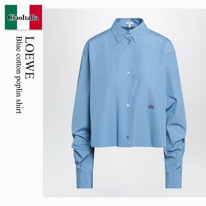 �y���ʌ���E�݌Ɍ���E�����ҏ����I�z ���G�x / Loewe Blue Cotton Poplin Shirt / S540Y05XCM / S540Y05XCM 5100 / S540Y05XCM5100 / �u���E�X�E�V���c
