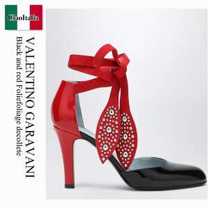 �y���ʌ���E�݌Ɍ���E�����ҏ����I�z �o�����`�m / Valentino Garavani Black And Red Foliefoliage Decollete / 6W0S0LT5UTM / 6W0S0LT5UTM JT0 / 6W0S0LT5UTMJT0 / �p���v�X