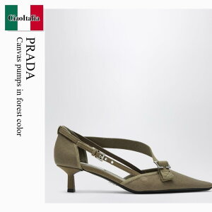�y���ʌ���E�݌Ɍ���E�����ҏ����I�z �v���_ / Prada Canvas Pumps In Forest Color / 1I444O F0161 / 1I444O DB45010 F0161 / 1I444ODB45010F0161 / �p���v�X
