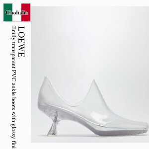 �y���ʌ���E�݌Ɍ���E�����ҏ����I�z ���G�x / Loewe Emily Transparent Pvc Ankle Boots With Glossy Finish / LLEMS01X01 / LLEMS01X01 9980 / LLEMS01X019980 / �V���[�g�u�[�c�E�u�[�e�B