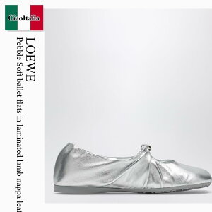 �y���ʌ���E�݌Ɍ���E�����ҏ����I�z ���G�x / Loewe Pebble Soft Ballet Flats In Laminated Lamb Nappa Leath / LLPF466X01 / LLPF466X01 1160 / LLPF466X011160 / �o���G�V���[�Y