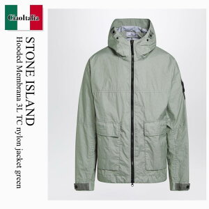 �y���ʌ���E�݌Ɍ���E�����ҏ����I�z �X�g�[���A�C�����h / Stone Island Hooded Membrana 3L Tc Nylon Jacket Green / S154100004S0A21 / S154100004S0A21 0055 / S154100004S0A210055 / �}�E���e���p�[�J�[