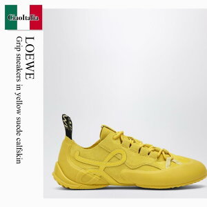 �y���ʌ���E�݌Ɍ���E�����ҏ����I�z ���G�x / Loewe Grip Sneakers In Yellow Suede Calfskin / L814282X76 / L814282X76 0963 / L814282X760963 / �X�j�[�J�[