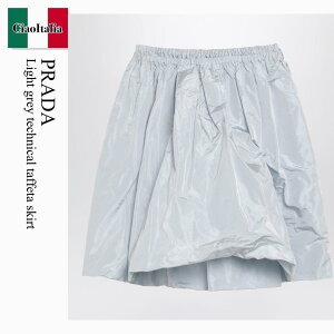 �y���ʌ���E�݌Ɍ���E�����ҏ����I�z �v���_ / Prada Light Grey Technical Taffeta Skirt / P136IO F0M10 / P136IO OO18LN F0M10 / P136IOOO18LNF0M10 / �X�J�[�g