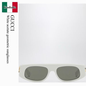 �y���ʌ���E�݌Ɍ���E�����ҏ����I�z �O�b�` / Gucci White Acetate Geometric Sunglasses / 791806 J0740 / 791806 J0740 9112 / 791806J07409112 / �T���O���X