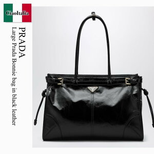 �y���ʌ���E�݌Ɍ���E�����ҏ����I�z �v���_ / ���΂� / �J�o�� / Prada Large Prada Bonnie Bag In Black Leather / 1BA433 F0002 / 1BA433 MOO2CYR F0002 / 1BA433MOO2CYRF0002 / �V�����_�[�o�b�O�E�|�V�F�b�g