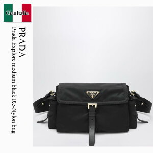 �y���ʌ���E�݌Ɍ���E�����ҏ����I�z �v���_ / ���΂� / �J�o�� / Prada Prada Explore Medium Black Re-Nylon Bag / 1BD394 F0002 / 1BD394 NOORDLN F0002 / 1BD394NOORDLNF0002 / �V�����_�[�o�b�O�E�|�V�F�b�g