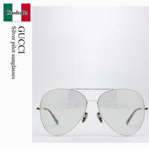 �y���ʌ���E�݌Ɍ���E�����ҏ����I�z �O�b�` / Gucci Silver Pilot Sunglasses / 865673 I3331 / 865673 I3331 8191 / 865673I33318191 / �T���O���X