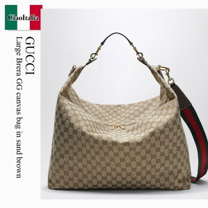 �y���ʌ���E�݌Ɍ���E�����ҏ����I�z �O�b�` / ���΂� / �J�o�� / Gucci Large Brera Gg Canvas Bag In Sand Brown / 864485 FAFV9 / 864485 FAFV9 9653 / 864485FAFV99653 / �V�����_�[�o�b�O