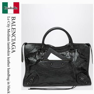 �y���ʌ���E�݌Ɍ���E�����ҏ����I�z �o�����V�A�K / ���΂� / �J�o�� / Balenciaga Le City Medium Lambskin Leather Handbag In Black / 865760 2ACFH / 865760 2ACFH 1000 / 8657602ACFH1000 / �n���h�o�b�O