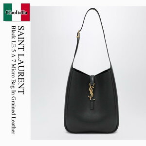 �y���ʌ���E�݌Ɍ���E�����ҏ����I�z �T�����[���� / ���΂� / �J�o�� / Saint Laurent Black Le 5 A 7 Micro Bag In Grained Leather / 850533 AAAUQ / 850533 AAAUQ 1000 / 850533AAAUQ1000 / �V�����_�[�o�b�O�E�|�V�F�b�g