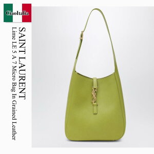 �y���ʌ���E�݌Ɍ���E�����ҏ����I�z �T�����[���� / ���΂� / �J�o�� / Saint Laurent Lime Le 5 A 7 Micro Bag In Grained Leather / 850533 AAAUQ / 850533 AAAUQ 3987 / 850533AAAUQ3987 / �V�����_�[�o�b�O�E�|�V�F�b�g