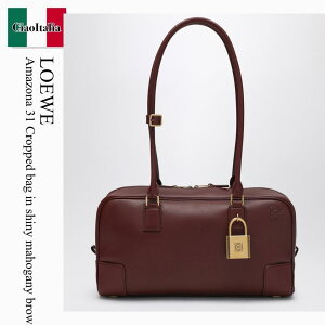 �y���ʌ���E�݌Ɍ���E�����ҏ����I�z ���G�x / ���΂� / �J�o�� / Loewe Amazona 31 Cropped Bag In Shiny Mahogany Brown Leather / A039N31X01 / A039N31X01 3320 / A039N31X013320 / �V�����_�[�o�b�O�E�|�V�F�b�g