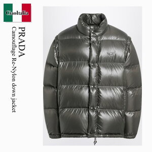 PRADA オリーブ ダウンジャケット サイズ48 本物 極上品 プラダ 三角 