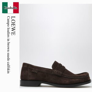 �y���ʌ���E�݌Ɍ���E�����ҏ����I�z ���G�x / Loewe Campo Loafers In Brown Suede Calfskin / M816290X58 / M816290X58 3110 / M816290X583110 / �h���X�V���[�Y�E�v�C�E�r�W�l�X�V���[�Y