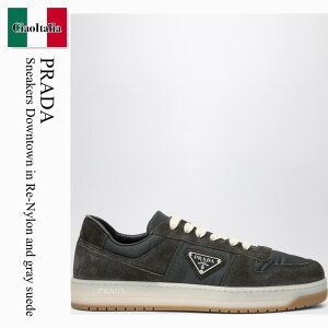 �y���ʌ���E�݌Ɍ���E�����ҏ����I�z �v���_ / Prada Sneakers Downtown In Re-Nylon And Gray Suede / 2EE364 F063H / 2EE364 D002D7R F063H / 2EE364D002D7RF063H / �X�j�[�J�[