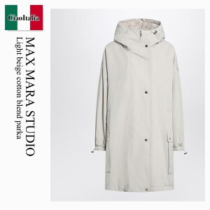 �y���ʌ���E�݌Ɍ���E�����ҏ����I�z �}�b�N�X�}�[�� / Max Mara Studio Light Beige Cotton Blend Parka / GAIL / GAIL 001 / GAIL001 / �R�[�g