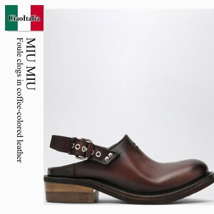 �y���ʌ���E�݌Ɍ���E�����ҏ����I�z �~���E�~���E / Miu Miu Foule Clogs In Coffee-Colored Leather / 5R667E F0201 / 5R667E A0455OD F0201 / 5R667EA0455ODF0201 / �T���_���E�~���[��