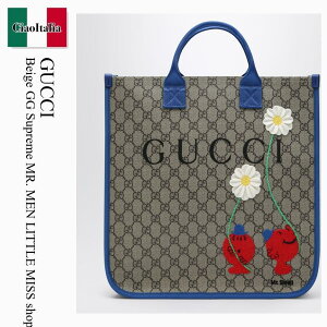 �y���ʌ���E�݌Ɍ���E�����ҏ����I�z �O�b�` / ���΂� / �J�o�� / Gucci Beige Gg Supreme Mr. Men Little Miss Shopping Bag / 859795 FAFQF / 859795 FAFQF 8592 / 859795FAFQF8592 / �g�[�g�o�b�O