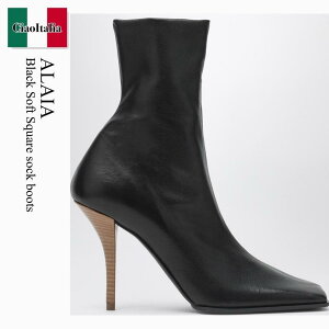 �y���ʌ���E�݌Ɍ���E�����ҏ����I�z �A�Y�f�B���A���C�A / Alaia Black Soft Square Sock Boots / AA3O2018I106 / AA3O2018I106 999 / AA3O2018I106999 / �V���[�g�u�[�c�E�u�[�e�B