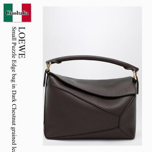 �y���ʌ���E�݌Ɍ���E�����ҏ����I�z ���G�x / ���΂� / �J�o�� / Loewe Small Puzzle Edge Bag In Dark Chestnut Grained Leather / A510P60XAW / A510P60XAW 0018 / A510P60XAW0018 / �n���h�o�b�O