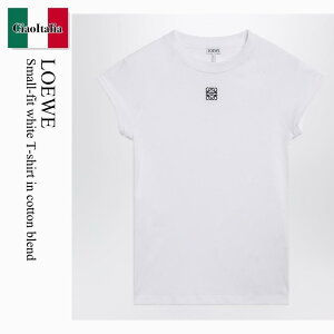 �y���ʌ���E�݌Ɍ���E�����ҏ����I�z ���G�x / Loewe Small-Fit White T-Shirt In Cotton Blend / S359Y22XA7 / S359Y22XA7 2100 / S359Y22XA72100 / T�V���c�E�J�b�g�\�[
