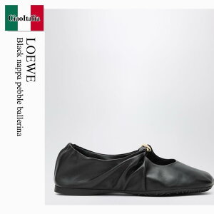 �y���ʌ���E�݌Ɍ���E�����ҏ����I�z ���G�x / Loewe Black Nappa Pebble Ballerina / L815466X46 / L815466X46 1100 / L815466X461100 / �o���G�V���[�Y